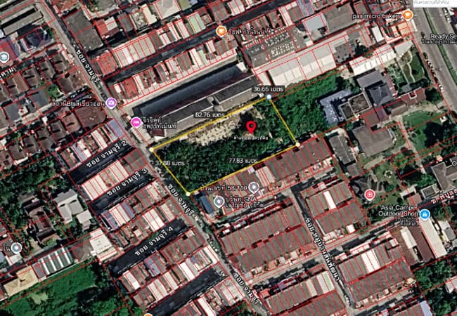 ขายที่ดิน ซอยพิบูลสงคราม 21 อำเภอเมือง นนทบุรี เนื้อที่ 774.2 ตร.ว. ถมแล้ว