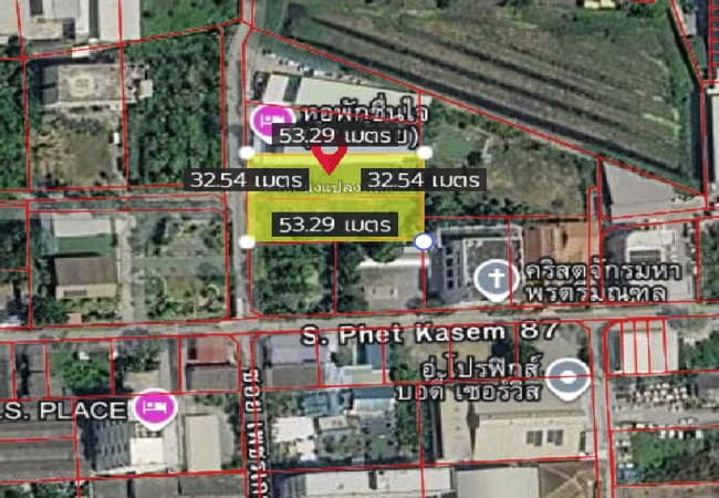 ขายที่ดิน 409 ตร.ว. ซอยเพชรเกษม 87 ถนนเพชรเกษม กระทุ่มแบน สมุทรสาคร